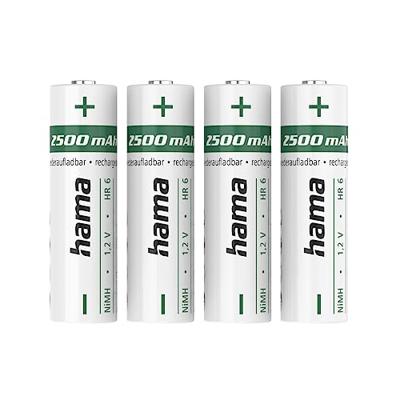 Hama Oplaadbare NiMH-batterijen, AA Mignon, 2500 mAh, 1,2 V, 4 stuks
