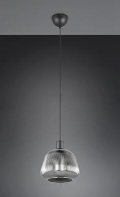 Trio HanglampTarifa met geribbeld glas - 362800132