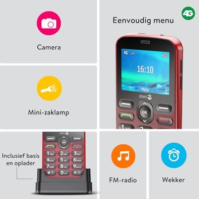 Doro 1880 Mobiele telefoon Zwart - thumbnail