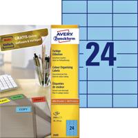 Etiket avery 3449 70x37mm blauw 2400st - thumbnail