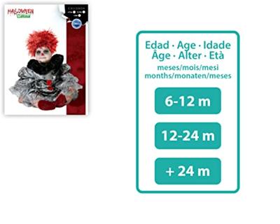 Kostuums voor Baby's Grijs Clown 24 Maanden (2 Onderdelen) Maat 12-24 Maanden