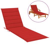 VidaXL Ligbedkussen 200x70x3 cm oxford stof rood - thumbnail