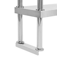 Verhoging voor werktafel 2-laags 120x30x65 cm roestvrij staal - thumbnail