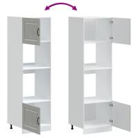 Ovenkasten 2 st Kalmar bewerkt hout betongrijs - thumbnail