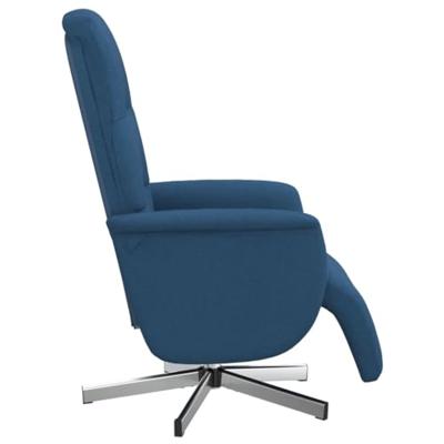 Fauteuil verstelbaar met voetensteun stof blauw Fauteuil verstelbaar met voetensteun stof blauw
