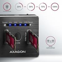 AXAGON ADSA-M2C NVMe Harde schijf-dockingstation Met clone-functie - thumbnail
