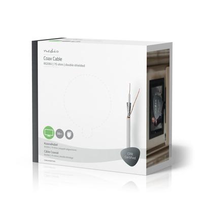 Nedis CSBG4030WT500 Coaxkabel Rg59u 50,0 M Giftbox Wit