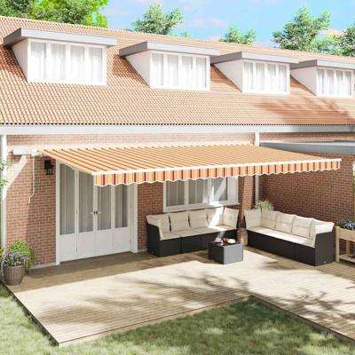 Inklapbare Luifel Geel en oranje 600 × 300 cm geel en oranje