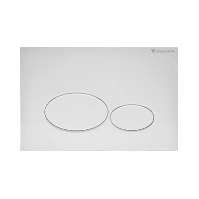Wiesbaden X32 drukplaat voor inbouwreservoir mat wit