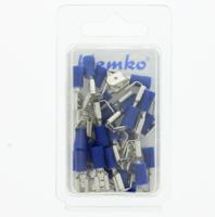 Vlakstekerhuls+tab blauw 6,3x0,8mm 1,5 -2,5mm geïsoleerd 170470 25 stuks Klemko - thumbnail