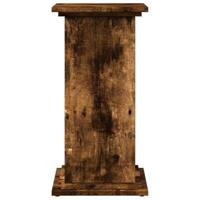 Sokkel met opbergruimte 31x30x60 cm bewerkt hout gerookt eiken - thumbnail