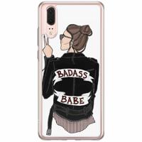 Huawei P20 siliconen hoesje - Badass babe - thumbnail