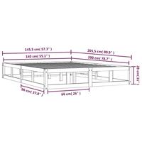 Bedframe massief hout 140x200 cm - thumbnail
