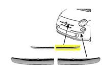 BUMPERLIJST LINKS VOOR Chroom - naast KOPLAMP 1604583 - thumbnail