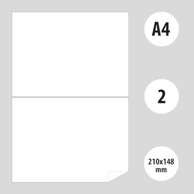 OFFICE products etiketten, wit, rechte hoeken, 100 vel, 210 x 148 mm, 2 etiketten per vel