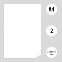 OFFICE products etiketten, wit, rechte hoeken, 100 vel, 210 x 148 mm, 2 etiketten per vel - thumbnail