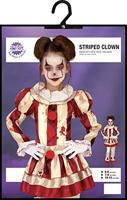 Enge Clown Kostuum Meisje Goud/Rood - thumbnail