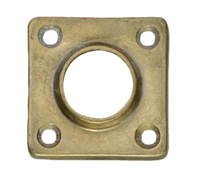 Rozetten vierkant 38x38x5mm messing getrommeld