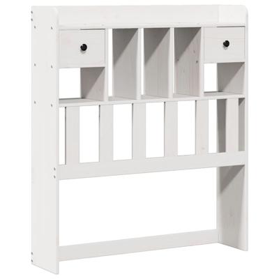 Bed met boekenkast zonder matras grenenhout wit 90x190 cm - thumbnail
