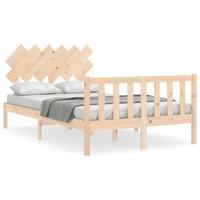 Bedframe met hoofdbord massief hout - thumbnail