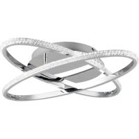 LED Plafondlamp - Plafondverlichting - Trion Lenas - 27W - Natuurlijk Wit 4000K - Dimbaar - Rond - Chroom - Metaal - thumbnail