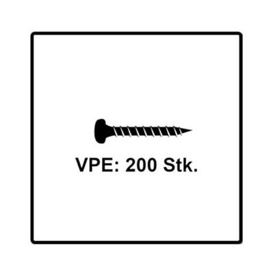 Fischer 670436 Power-Fast II Spaanplaatschroef 5 mm 25 mm T-profiel Staal Galvanisch verzinkt 200 stuk(s)