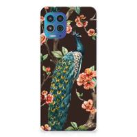 Motorola Moto G100 | TPU Hoesje | Pauw met Bloemen - thumbnail