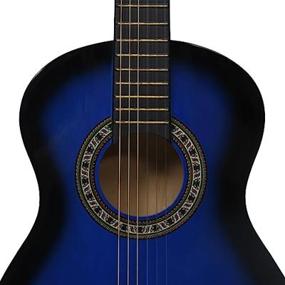 VidaXL 8-delige gitaarset klassiek beginner 1/2 34" blauw