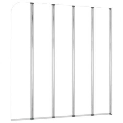 VidaXL Badwand 120x140 cm gehard glas transparant