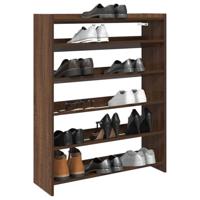 VidaXL Schoenenrek 80x25x100 cm bewerkt hout bruin eikenkleur - thumbnail