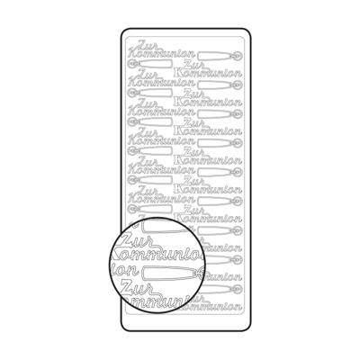 Vaessen Creative • sticker 10x23cm 10pcs goud "zur kommunion"
