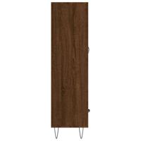 Hoge kast 69,5x31x115 cm bewerkt hout bruin eikenkleur - thumbnail