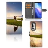 OPPO Find X3 Neo 5G | Telefoonhoesje | Met pasjeshouder | Koe - thumbnail