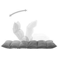 Vloerstoel inklapbaar stof lichtgrijs - thumbnail