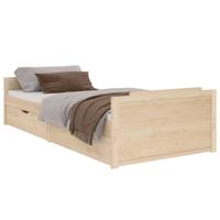 Bedframe met lades massief grenenhout 90x200 cm - thumbnail