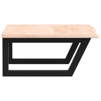 Badkamer wandschap staal en massief eikenhout - thumbnail