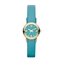 Horlogeband Marc by Marc Jacobs MBM1253 Leder Turquoise 10mm - thumbnail