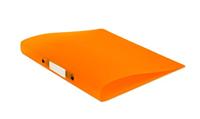 Q-CONNECT ringmap, PP, 2 ringen, 25 mm, transparant oranje - thumbnail