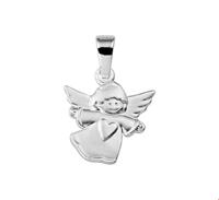 Hanger Engeltje zilver 13 x 14,5 mm - thumbnail