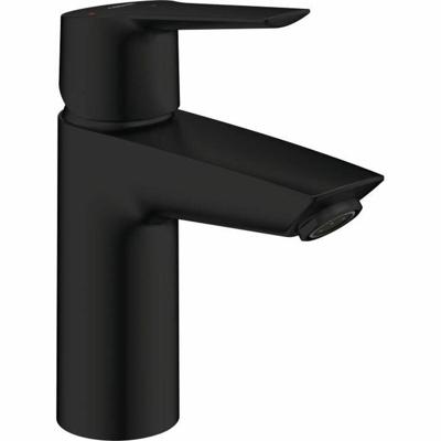 Grohe QuickFix Start S-size wastafelkraan met koude start en push-open waste mat zwart