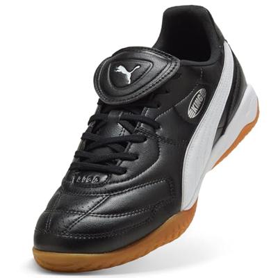 PUMA King Liga Zaalvoetbalschoenen (IN) Zwart Wit Zilver PUMA King Liga Zaalvoetbalschoenen (IN) Zwart Wit Zilver
