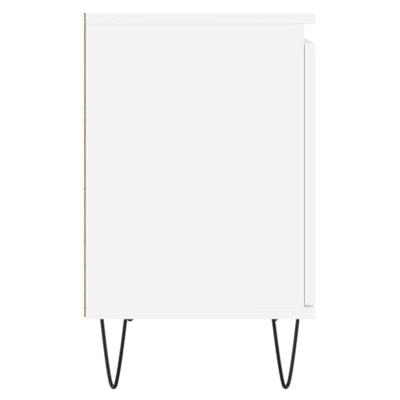 Nachtkastjes 2 st 40x30x50 cm bewerkt hout wit Nachtkastjes 2 st 40x30x50 cm bewerkt hout wit