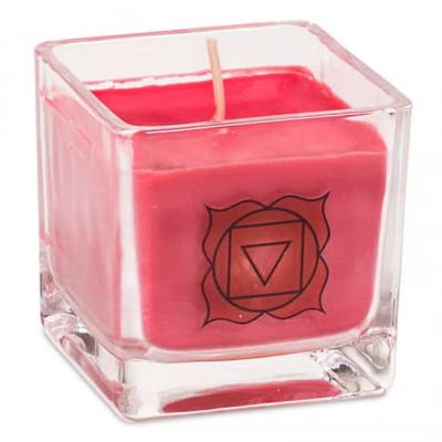 Geurkaars in Glas 1e Chakra - Koolzaadwas Ecologisch - Basischakra Geurkaars in Glas 1e Chakra - Koolzaadwas Ecologisch - Basischakra