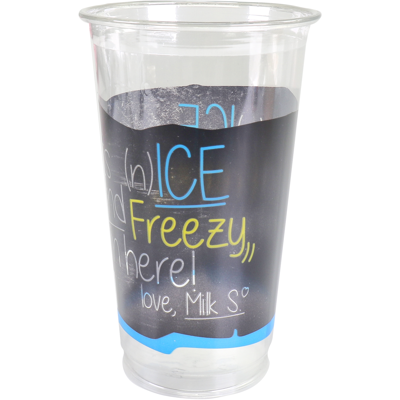 Depa | Milkshakebeker | ICE is (N)ICE | Gerecycled PET | 500ml | 22oz | transparant/blauw | 800 stuks