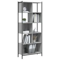 Boekenkast 72x28x172 cm bewerkt hout grijs sonoma eikenkleurig - thumbnail