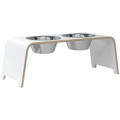 dogBar® Honden voerbar Beech Wood, wit, Maat: L dogBar® Honden voerbar Beech Wood, wit, Maat: L