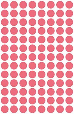 Avery Gekleurde Markeringspunten, neon rood, Ø 8,0 mm, permanent klevend