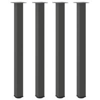 Bartafelpoten 4 st 110-112 cm staal antraciet - thumbnail