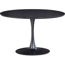 WOOOD Ronde Eettafel 'Sammy' 120cm, kleur Zwart