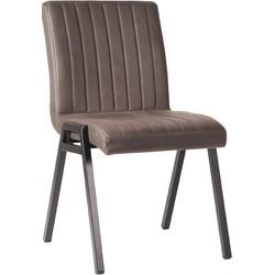 LABEL51 Eetkamerstoel Matz - Antraciet - Microfiber - Black Frame LABEL51 Eetkamerstoel Matz - Antraciet - Microfiber - Black Frame